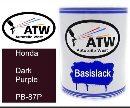 Honda, Dark Purple, PB-87P: 1L Lackdose, von ATW Autoteile West.